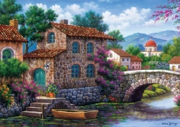 ART PUZZLE Puzzle Canale con fiori 500 pezzi