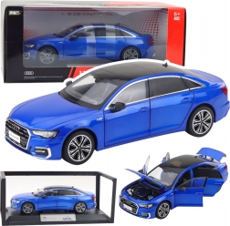 modello d'auto in metallo audi a6 l 1:18 con luci e suoni – blu