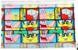 Mascherina monouso per bambini con motivo Spongebob nei pantaloni