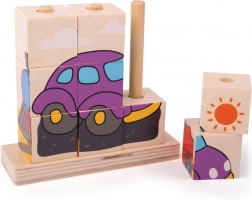 Puzzle in legno Bigjigs Baby Mezzi di trasporto