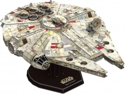 Modello di carta 4D STAR WARS Millennium Falcon con supporto