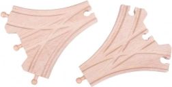 Bigjigs Rail scambio a tre vie in legno – 2 pz