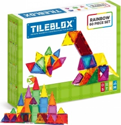 Tileblox set da costruzione magnetico arcobaleno 60 pezzi