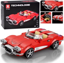 Kit di costruzione tecnico cabriolet retrò anni ’50 – rosso