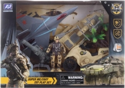 Set militare con jet da combattimento, moto e scooter d’acqua