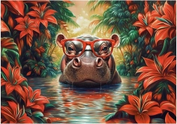 Puzzle Castorland Riposo degli ippopotami 500 pezzi