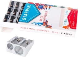 Temperamatite in metallo con due lame