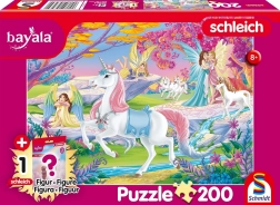 Puzzle bayala: elfi magici 200 pezzi con figurina Schleich