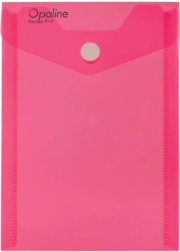 Bustina con bottone A6 verticale Opaline rosa