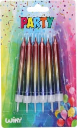 Candele metalliche con supporti - 6 pezzi