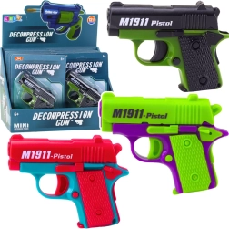 Mini pistola giocattolo per bambini con caricatore, 8 proiettili, 12,5 × 8,5 cm, assortimento di colori