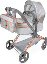 Passeggino pieghevole per bambole 3 in 1 con zainetto City X, 73 cm