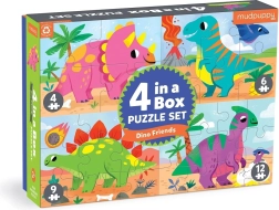 Mudpuppy puzzle dinosauri set 4 in 1