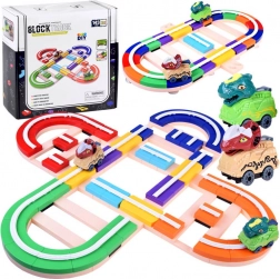 pista da costruzione con dinosauri 143 pezzi