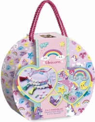 set creativo 2in1 unicorno – pittura diamantata e creazione di braccialetti