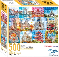 Puzzle Monumenti a Colori Brain Tree 500 Pezzi
