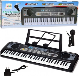 Strumento a tastiera elettronico con microfono per bambini