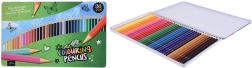 Matite colorate in legno 36 pz in scatola di metallo