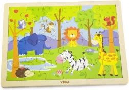 Puzzle in legno da 24 pezzi - zoo