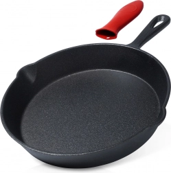 Padella in ghisa con manicotto in silicone 25 cm