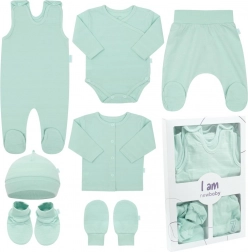 Set nascita New Baby I AM, menta, 4 pezzi (62)