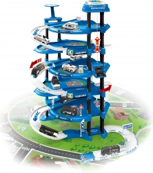 Set di parcheggio della polizia XXL + tappetino città, 82 pezzi