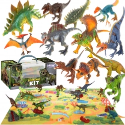 Grande set di dinosauri XXL con tappetino da gioco Mondo Preistorico WOOPIE