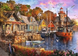 Puzzle TREFL Premium Plus tea time – porto sul mare (1000 pezzi)