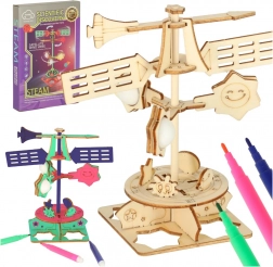 Set scientifico di scienze naturali Girandola 3D in legno – modello fai-da-te per bambini