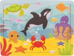 Puzzle in legno di creature marine per bambini