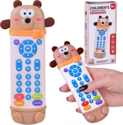 Telecomando interattivo per bambini a forma di orsetto 2-in-1 con massaggiagengive e suoni