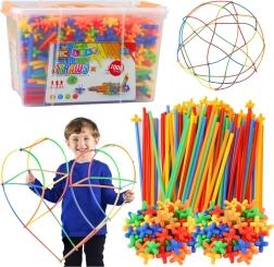 Costruzioni con cannucce STRAWS, 1000 pezzi in valigetta