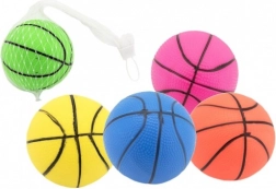 Pallina da basket in gomma 8,5 cm – mix di colori in rete