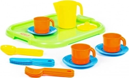 Set da tè per tre con vassoio