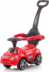 Chipolino cavalcabile con asta di guida Turbo – Rosso