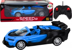 Auto da corsa telecomandato 1:18 blu