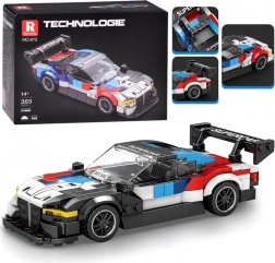 Kit di costruzione tecnico supercar da corsa con alettone 363 pezzi