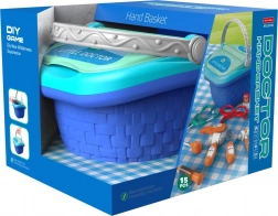 Set di gioco medico con cestino per bambini (15 pezzi)