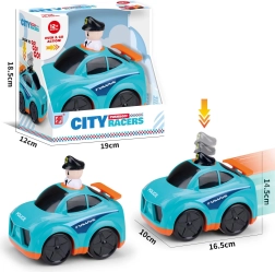 Auto della polizia con meccanismo a pressione