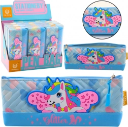 Dispositivo per articoli da scrittura con unicorno blu