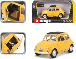 Modello Bburago auto Fiat 500 F 1965 giallo 1:24