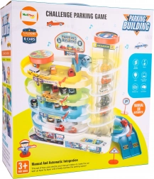 garage parcheggio con 5 piani e 6 macchinine