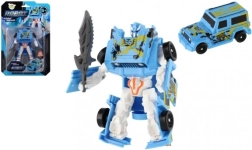 Auto trasformabile in robot 14 cm – blu