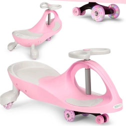 Macchinina a spinta wiggle car con ruote LED rosa ECOTOYS