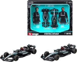 Bburago set da corsa 1:43 MERCEDES-AMG F1 W15 – Lewis Hamilton e George Russell (2024)