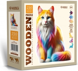 Puzzle in legno Gatto Arcobaleno 250 pezzi