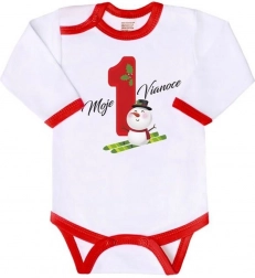 Body per neonati New Baby Il mio primo Natale, manica lunga
