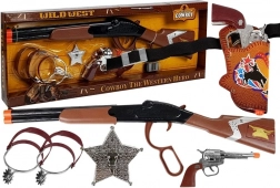set da cowboy per bambini con fucile, revolver e accessori