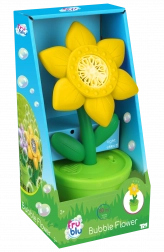 macchina per bolle a forma di fiore Fru Blu + ricarica 2×40 ml