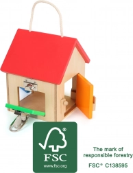 Casetta con serrature in legno FSC small foot